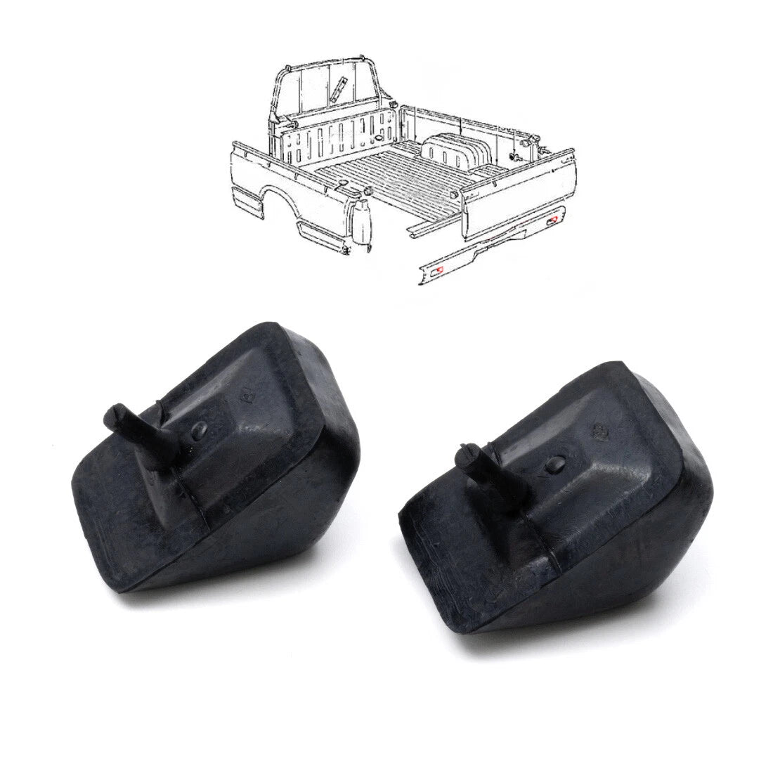 Tail gate Bumper Stop Rubber for Nissan Datsun 720 1979-1986