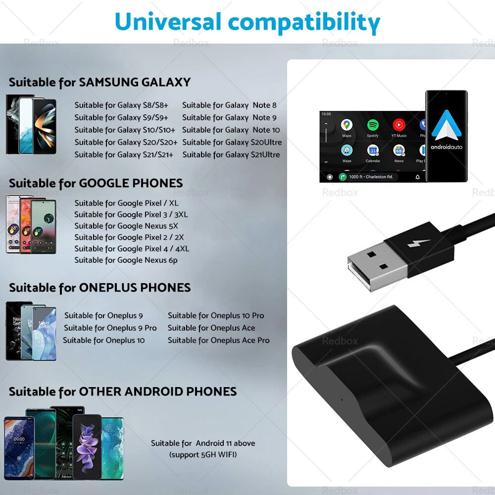 Auto Wireless Carplay Adapter for Most Vehicles with CarPlay (2020-2023)