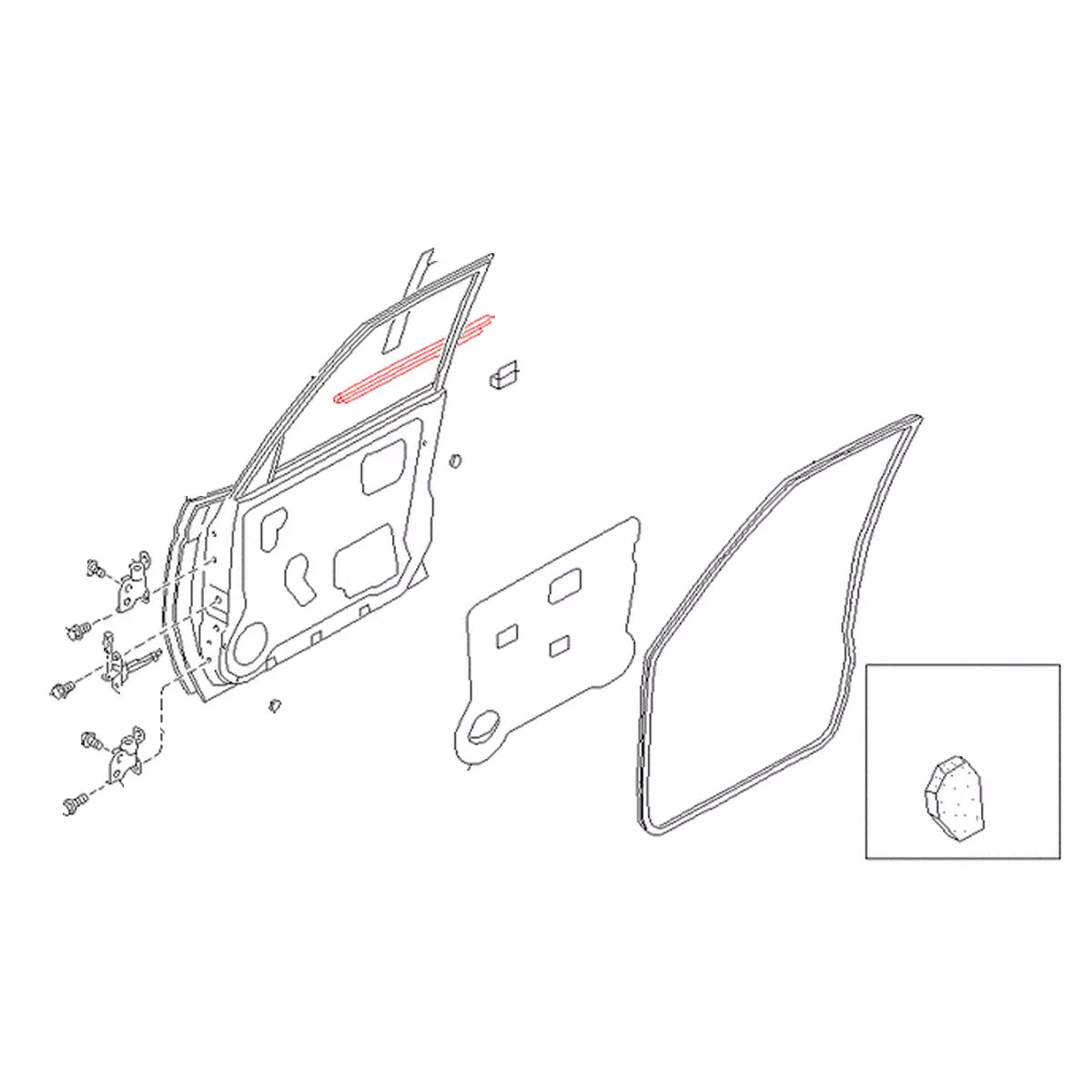 Door Belt Moulding for Nissan Sentra Sunny B13 1990-1993