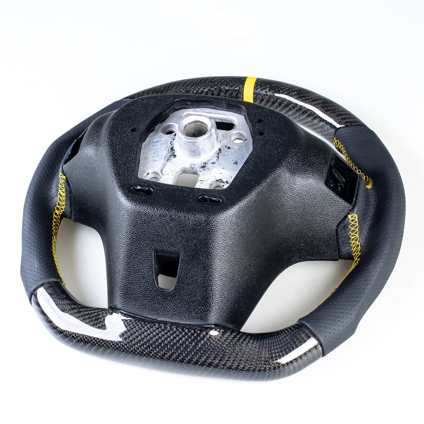 Carbon Flat Bottom Leather Steering Wheel for Chevrolet Camaro (2012-2015)