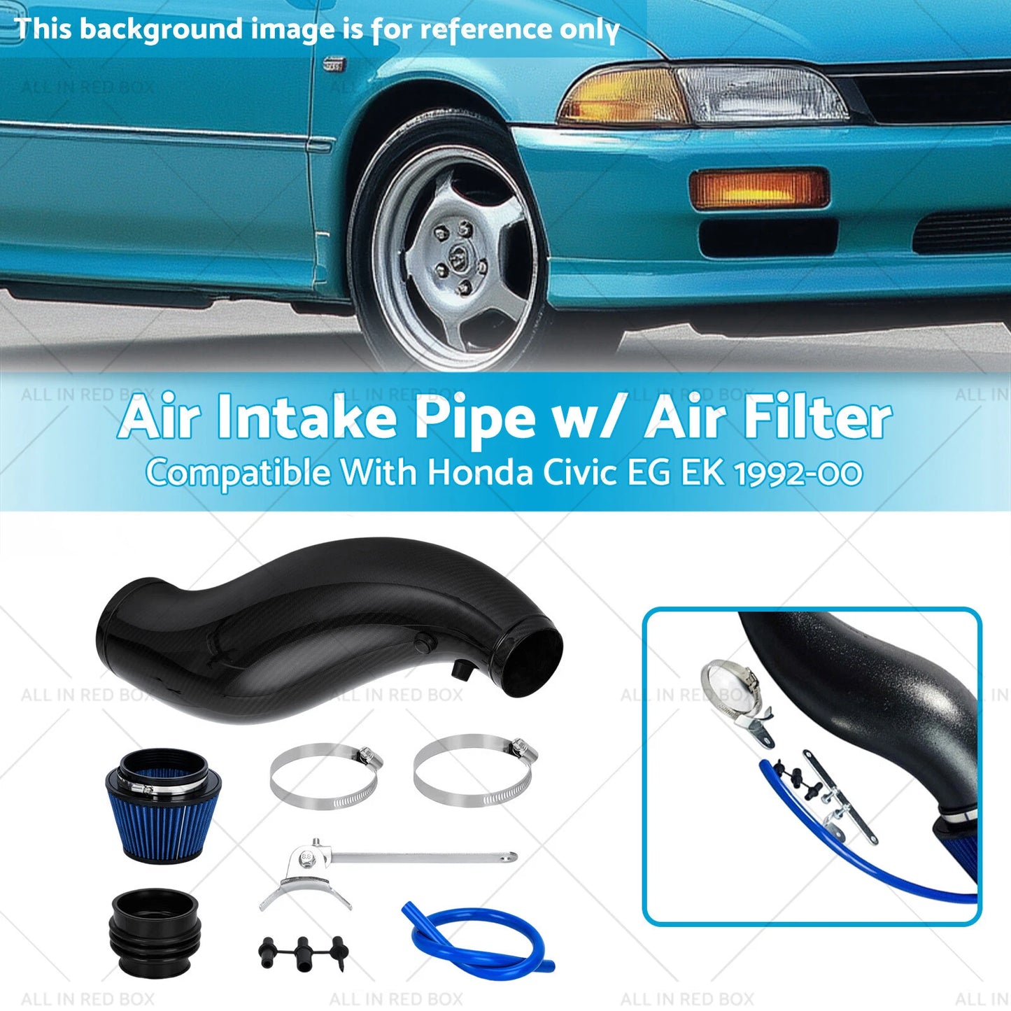 Air Intake Pipe w/ Filter for Honda Civic EG EK (1992-2000)