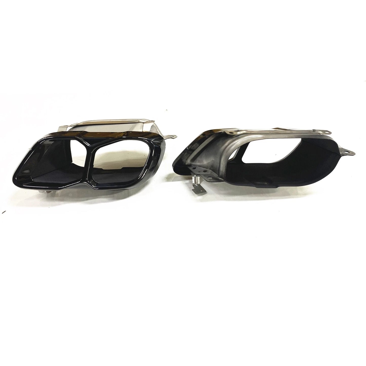 1 Pair Black Rear Bumper Exhaust Tips for BMW X5 X6 G05 G06 (2010-2024)