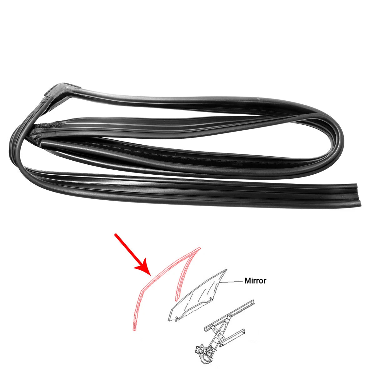 FR Door Glass Run Channel for Toyota Corolla Sprinter Levin 1995-2000
