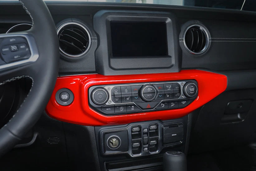 Air Control Panel Cover Trim for 2018-2023 Jeep Wrangler JL ABS Red (2018-2023)