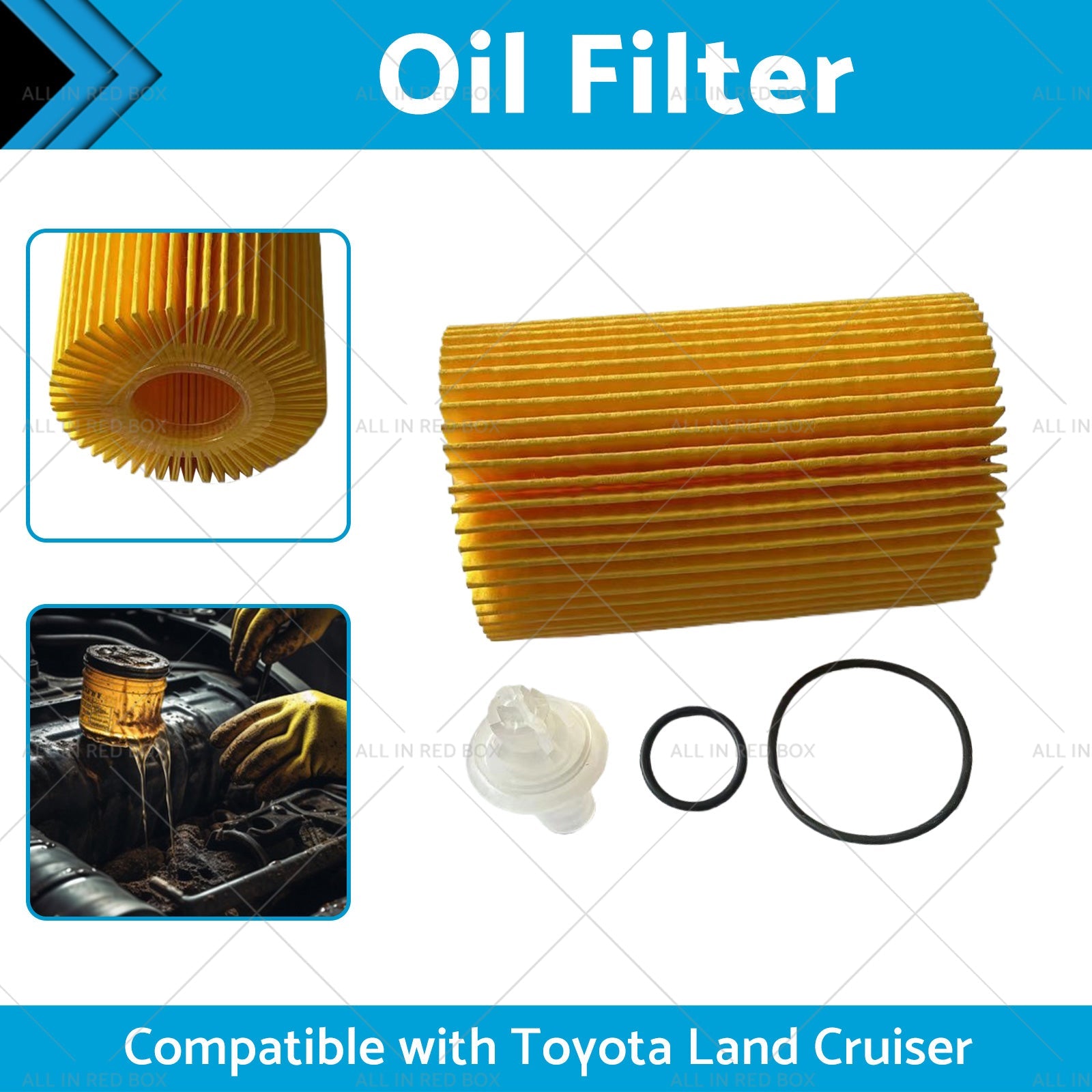 Oil Filter Suitable for Toyota Land Cruiser 200 Series 4. 5 Diesel V8 R2651P-1