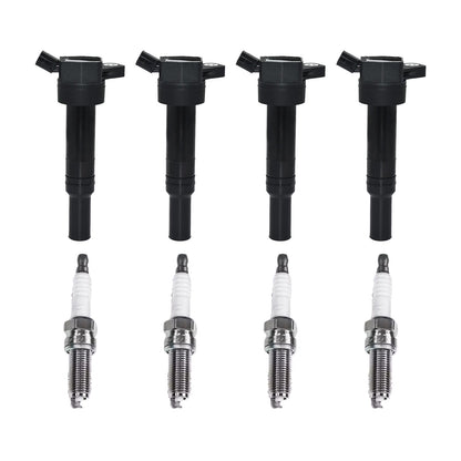 4x Ignition Coils&4x Spark Plug Suitable for Hyundai Elantra Kia Soul 273002E000-0