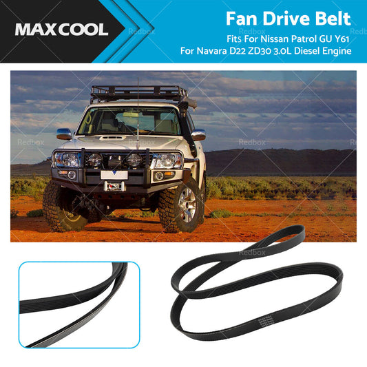 7PK1640 Fan Drive Belt Suitable for Nissan Patrol GU Y61 Navara D22 Diesel 3. 0L-0