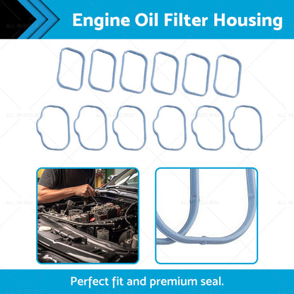 12x Intake Manifold Gaskets Seals Suitable For Chrysler 300 Jeep Dodge 3. 6L