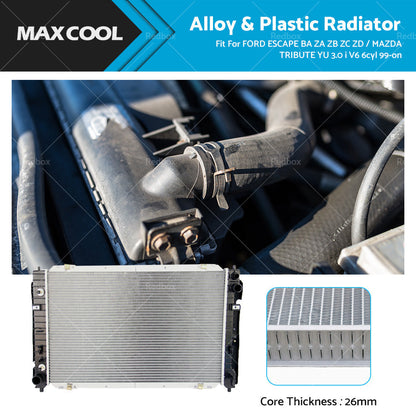 RADIATOR FITS FORD ESCAPE BA ZA ZB ZC ZD  or  MAZDA TRIBUTE YU 3. 0 i V6 6cyl 99-on-0