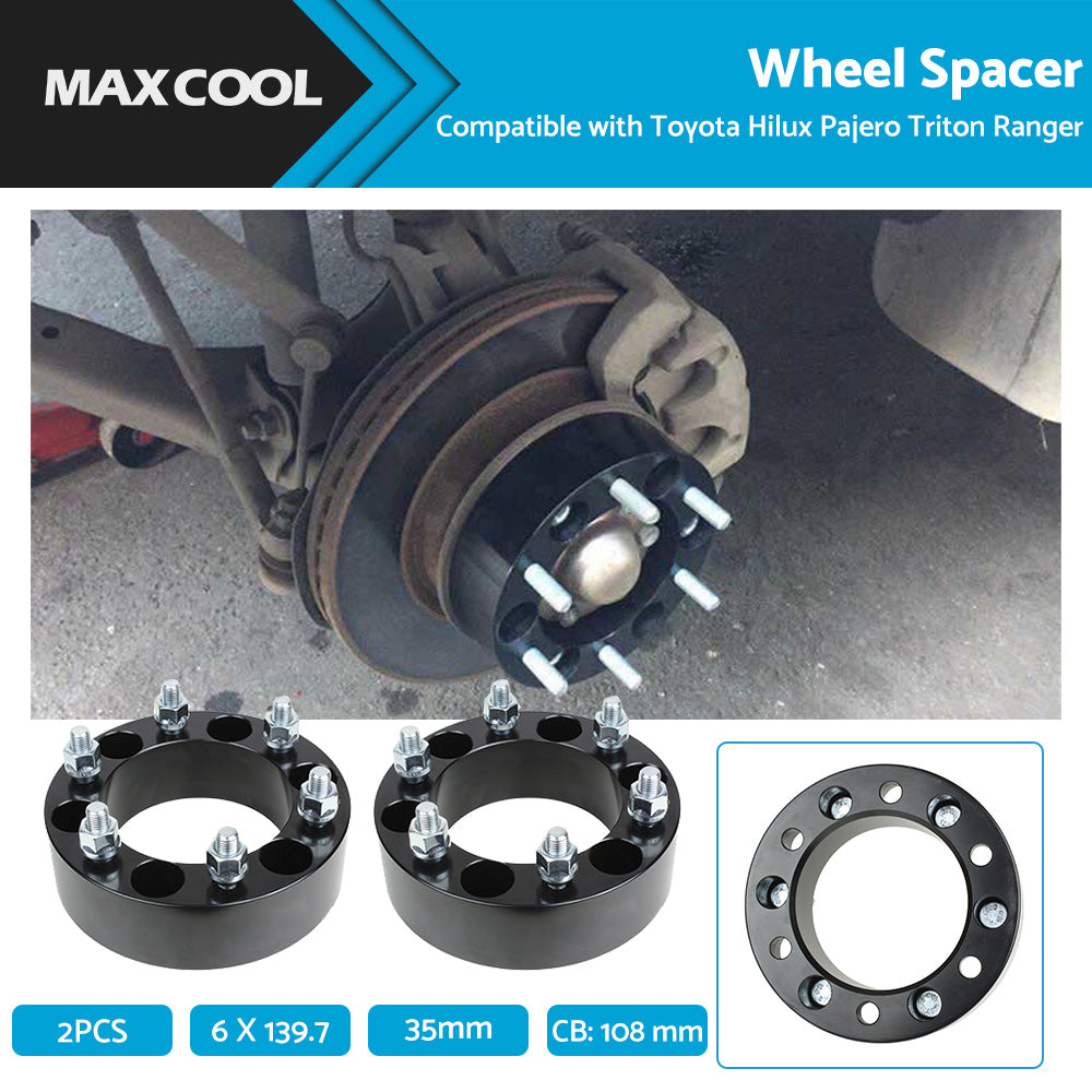 2PCS 35mm 6x139.7 Wheel Spacers Suitable For Toyota Hilux Pajero Triton Ranger-4