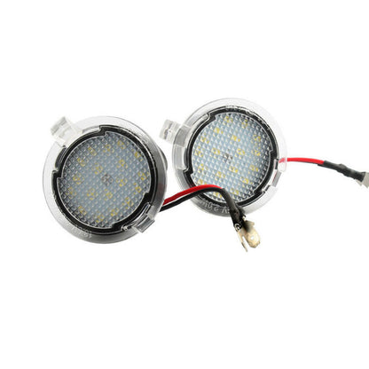 2X Under Mirror 6000K LED Light Puddle Lamps Suitable for Ford Ranger PX2 PX3-3