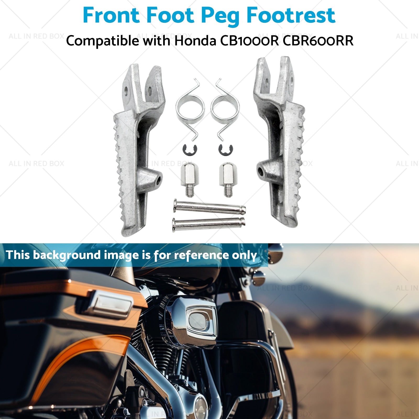 Front Foot Peg Footrest Silver Suitable For Honda CB1000R CBR600RR CBR1000RR-4