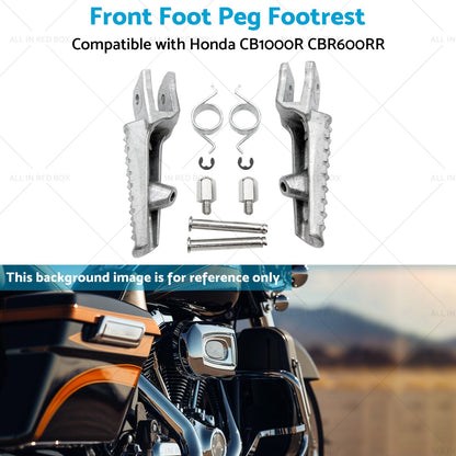 Front Foot Peg Footrest Silver Suitable For Honda CB1000R CBR600RR CBR1000RR-4