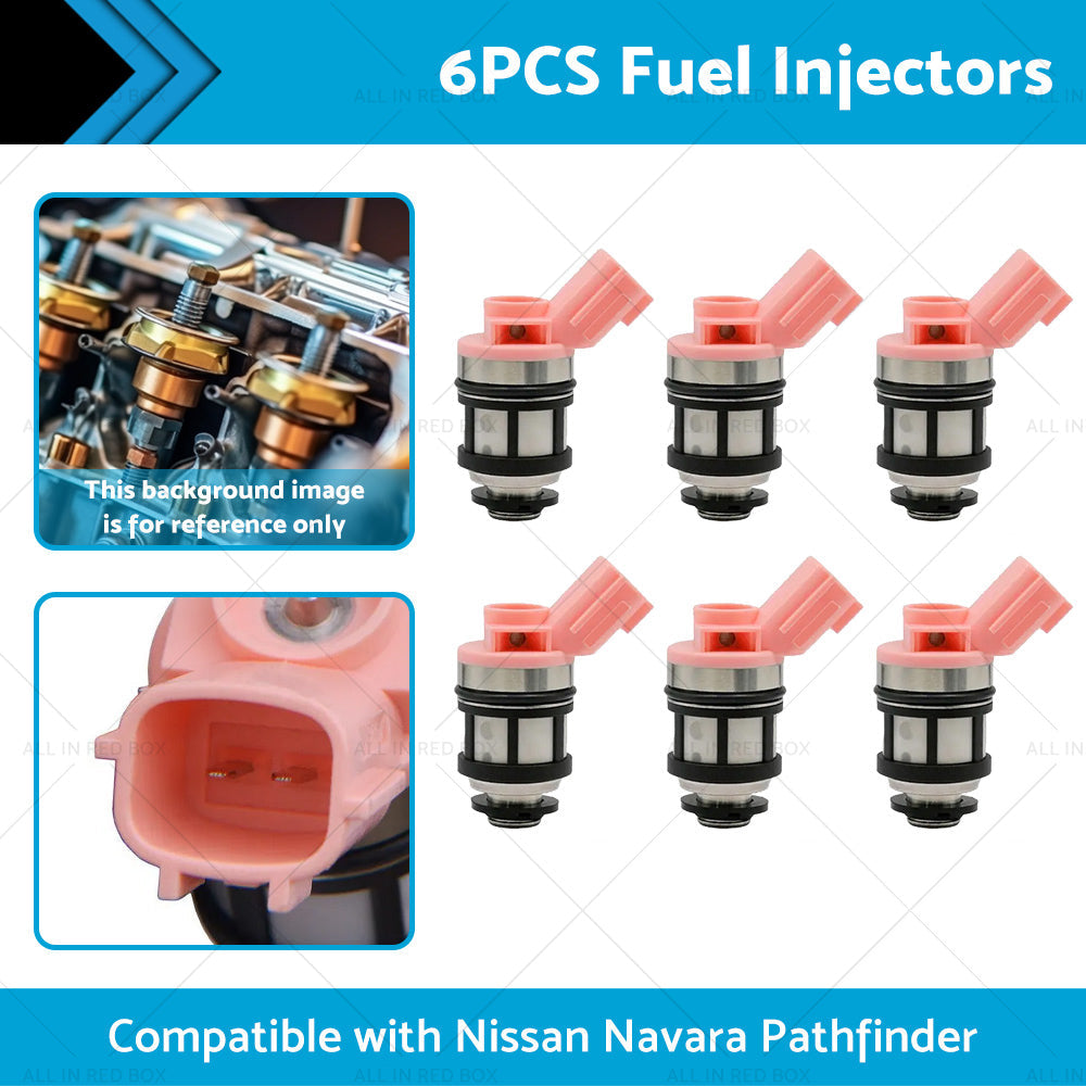 6PCS Fuel Injectors Suitable For Nissan Navara D21 D22 Pathfinder 16600-9S200-2