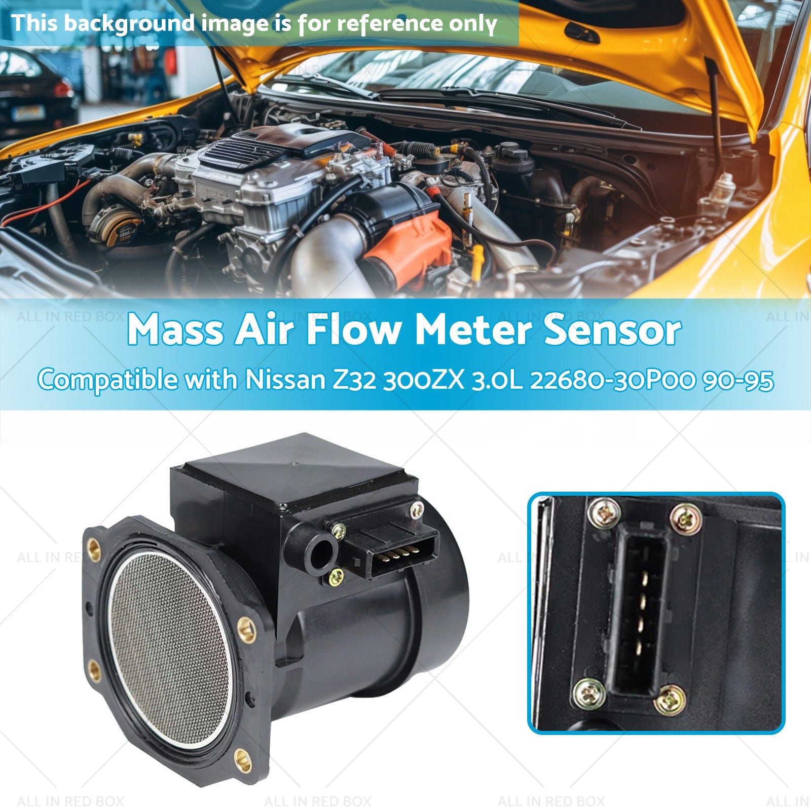 Mass Air Flow Meter Sensor Suitable for Nissan Z32 300ZX 3. 0L 22680-30P00 90-95-2