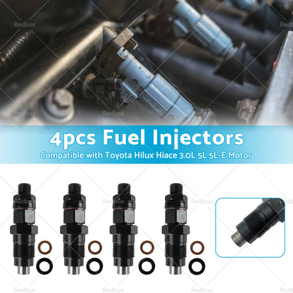 4X Diesel Fuel Injector Suitable For Toyota Hilux Hiace 3L 5L 23600-59325 97-05-0