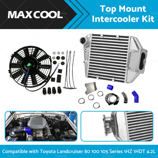 Intercooler Kit  and  Fan Suitable For Toyota Landcruiser 80 100 105 Series 1HZ 4. 2L-0