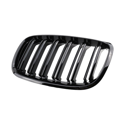 2x Front Grill Grille Gloss Black Suitable For BMW E70 X5 / E71 X6 2007-2013-3