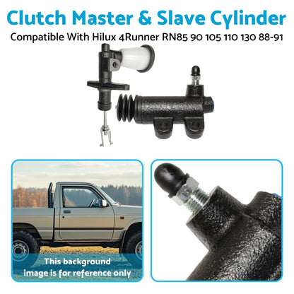 Clutch Master Slave Cylinder Kit Suitable For Toyota 4Runner RN130 2.4L 1988-91-4