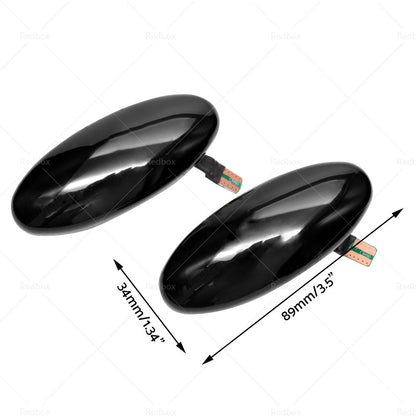 2x Dynamic Side Light Turn Signal Indicator Suitable For Nissan Navara D22 NP300-3