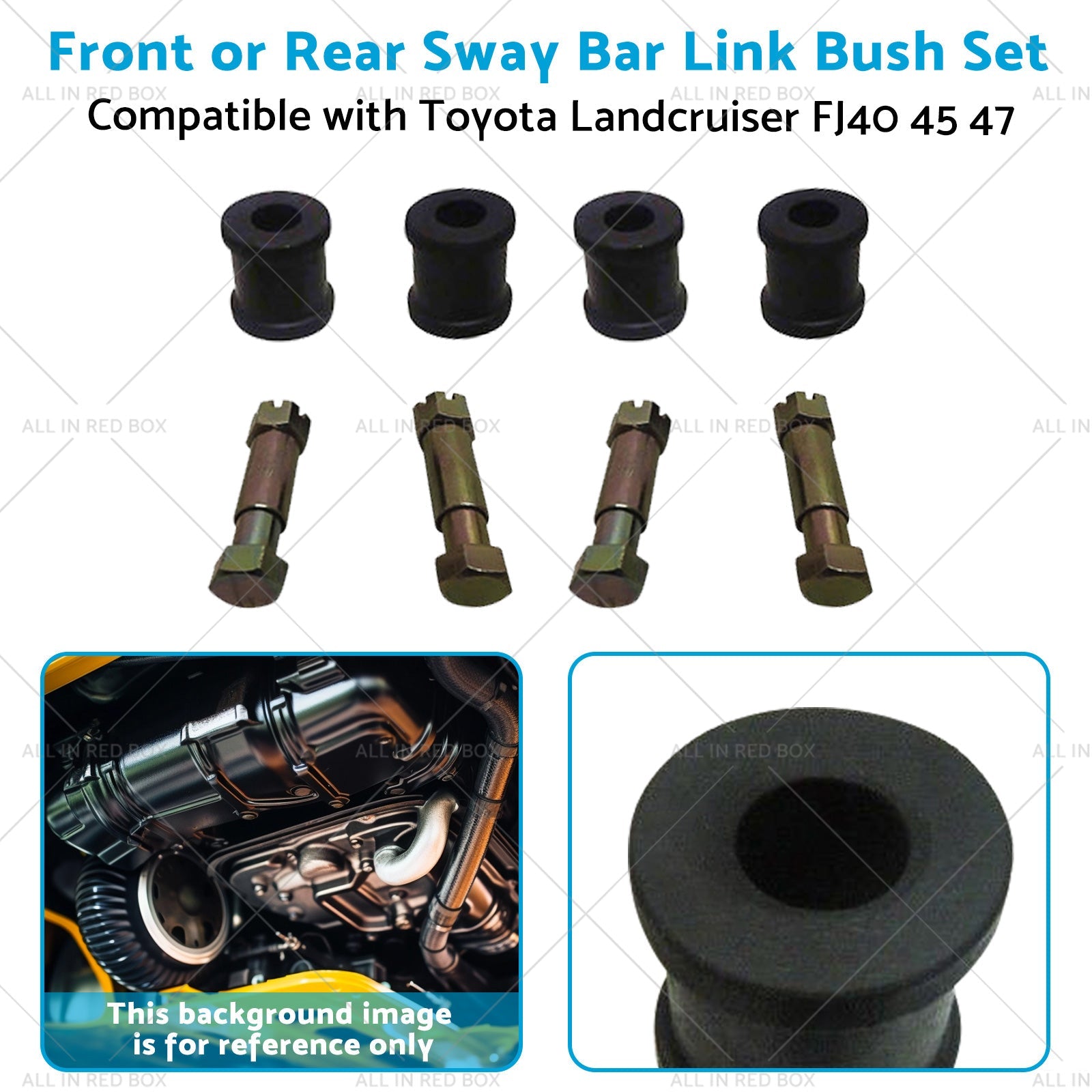 4 Set Sway Bar Link Bush Front or Rear Suitablefor Toyota Landcruiser FJ40 47 45-3