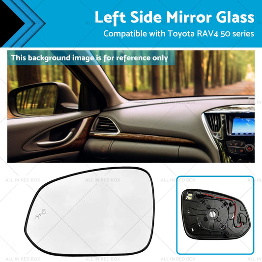 Left Passenger Side Mirror Glass Suitable for Toyota RAV4 2016-2018-0
