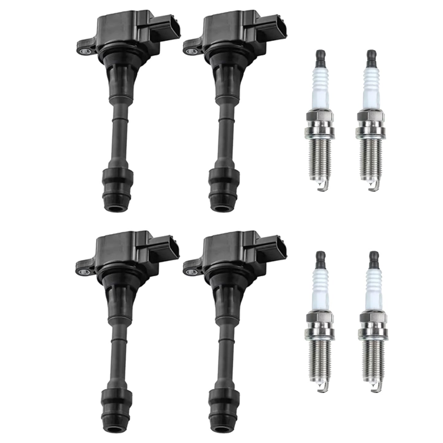 4x Ignition Coils & 4x Spark Plugs Suitable for Nissan X-Trail T30 224488H315-1