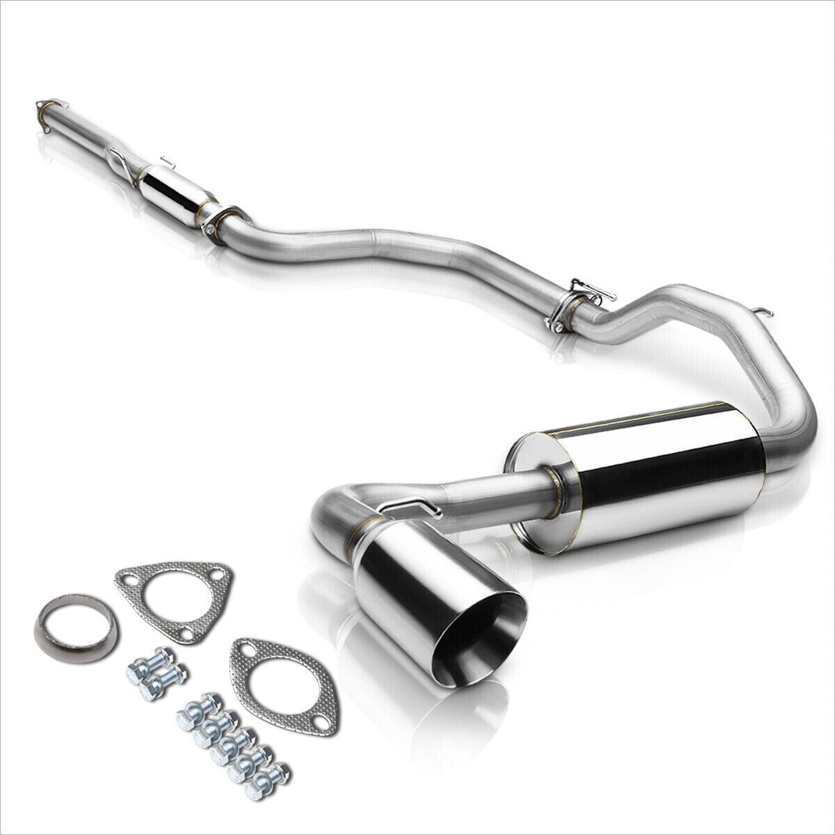 For 88-91 Honda CRX Coupe 1.5/1.6 4" Rolled Tip Muffler Catback Exhaust System