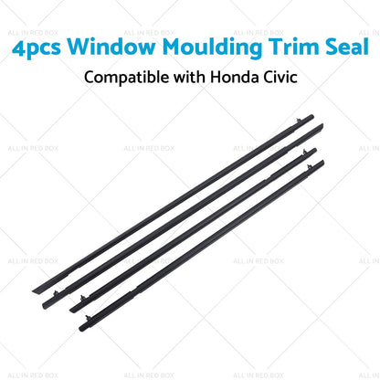 4pcs Window Door Belt Weather Strips Suitable for Honda Civic 06-11-3