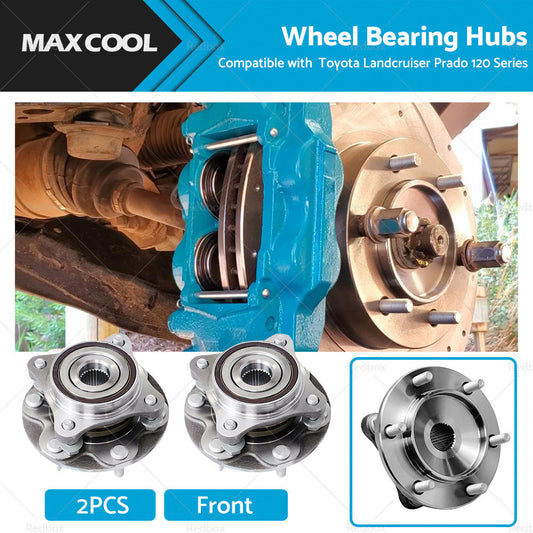 2PCS Front Wheel Bearing Hubs Suitable For Toyota Landcruiser Prado 120 Series-0