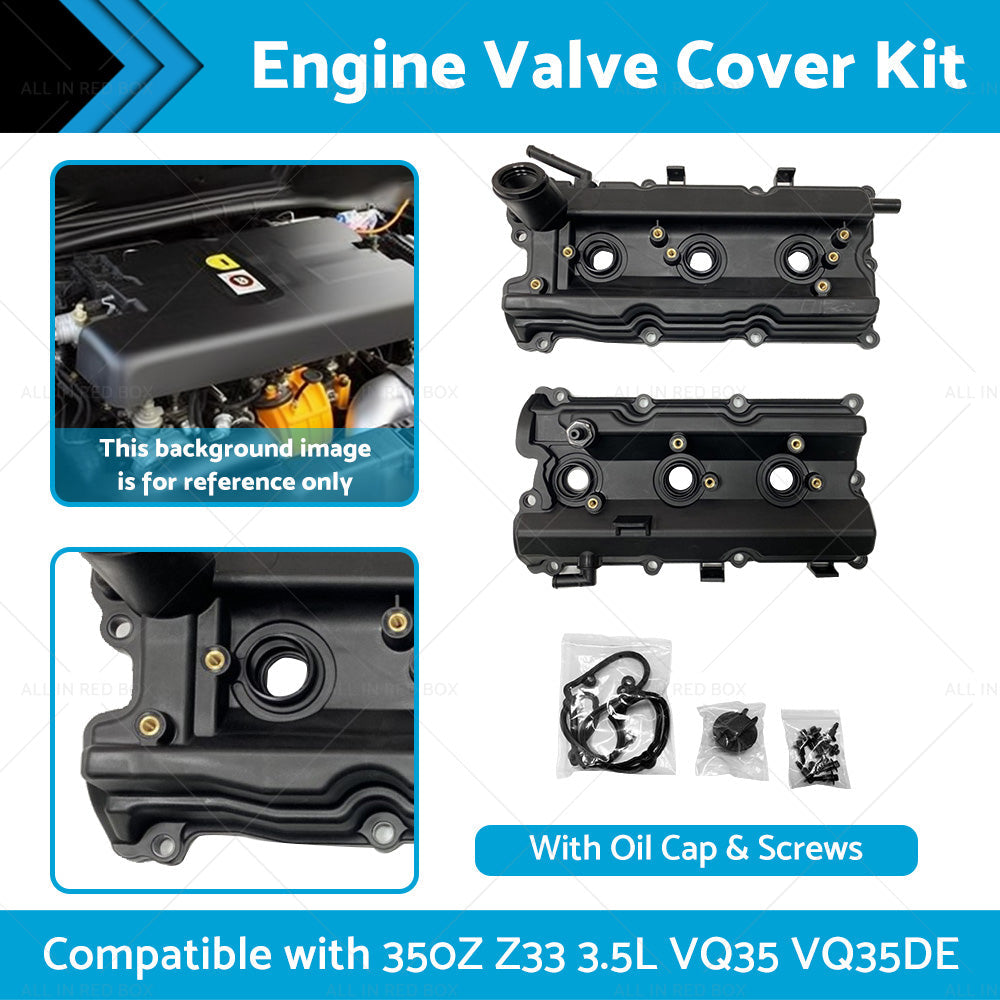 2PCS Engine Valve Cover Suitable For Nissan 350Z Z33 3. 5L VQ35 VQ35DE 2002-2006