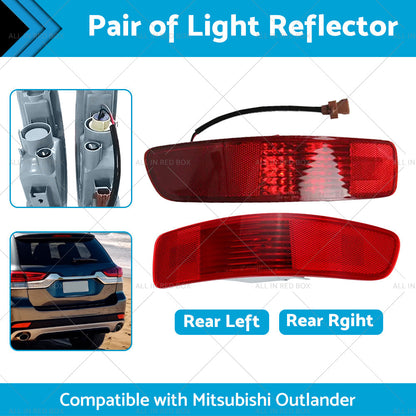 2pc Rear Bumper Bar Light Reflector Suitable for Mitsubishi Outlander 06-12 LR-1