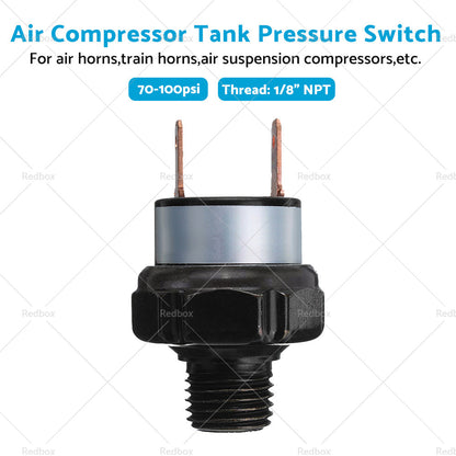 1 8inch NPT Air Compressor Tank Pressure Control Switch 70psi ON 100psi OFF 12V 24V-1