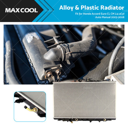 Radiator FIT Honda Accord Euro CL CM 2. 4L 4Cyl 2003-2008 Auto Manual-0