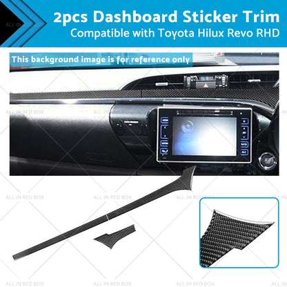 Carbon Fiber Dashboard Sticker Trim Suitable For Toyota Hilux Revo 2015-2023 RHD-0
