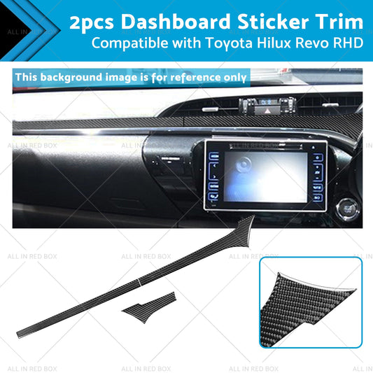 Carbon Fiber Dashboard Sticker Trim Suitable For Toyota Hilux Revo 2015-2023 RHD-0