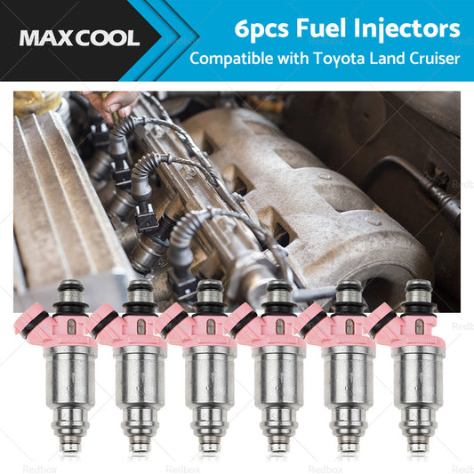 6X Fuel Injector Suitable For Toyota Landcruiser 1FZ-FE FZJ70 FZJ75 FZJ80 Series-0