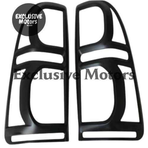 Matte Black Taillight Covers for Toyota Vigo Ute (2012-2015)