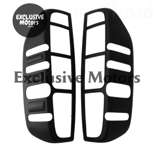 Matte Black Taillight Covers for Nissan Navara D40 (2005-2015) Thai Model
