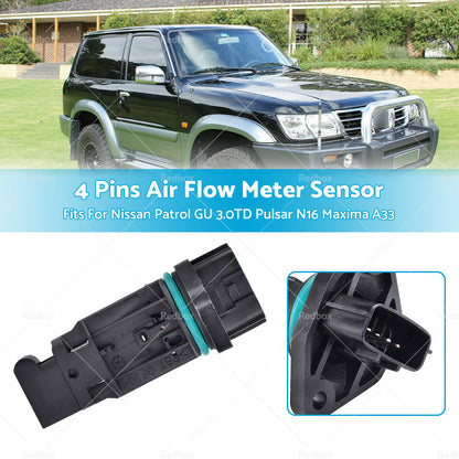 Mass Air Flow Meter Sensor MAF for Nissan Patrol GU 3. 0TD Pulsar N16 Maxima A33-1