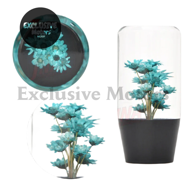 10Cm Real Flower Crystal Gear Shift Knob