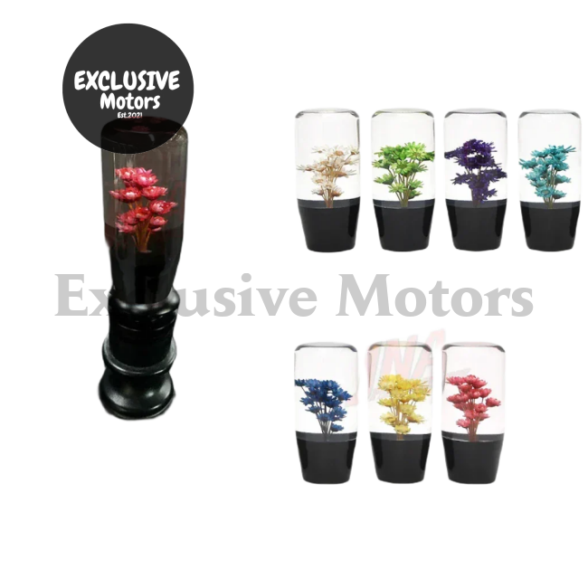 10Cm Real Flower Crystal Gear Shift Knob