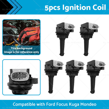 5PCS Ignition Coil Suitable For Ford Focus ST XR5 RS Mondeo XR5 Kuga 2. 5L Turbo-2
