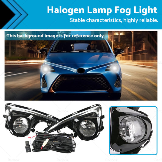 2xFront Grill Bumper Halogen Lamp Fog Lights Suitable For Toyota Yaris 2018-2019-0