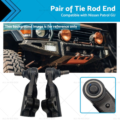 Pair Tie Rod End Suitable For Nissan Patrol GU Y61 Series 4wd 03-On-0