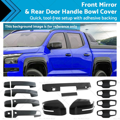 Front Mirror & Rear Door Handle Bowl Cover Suitable For Mitsubishi Triton 23-25-0