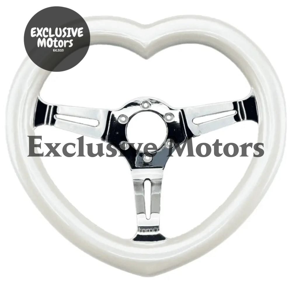 13" (330mm) Medium Heart Dish Pearl White Heart (wood)