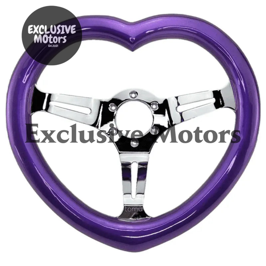 13" (330mm) Medium Heart Dish Plum Crazy Purple Heart (wood)