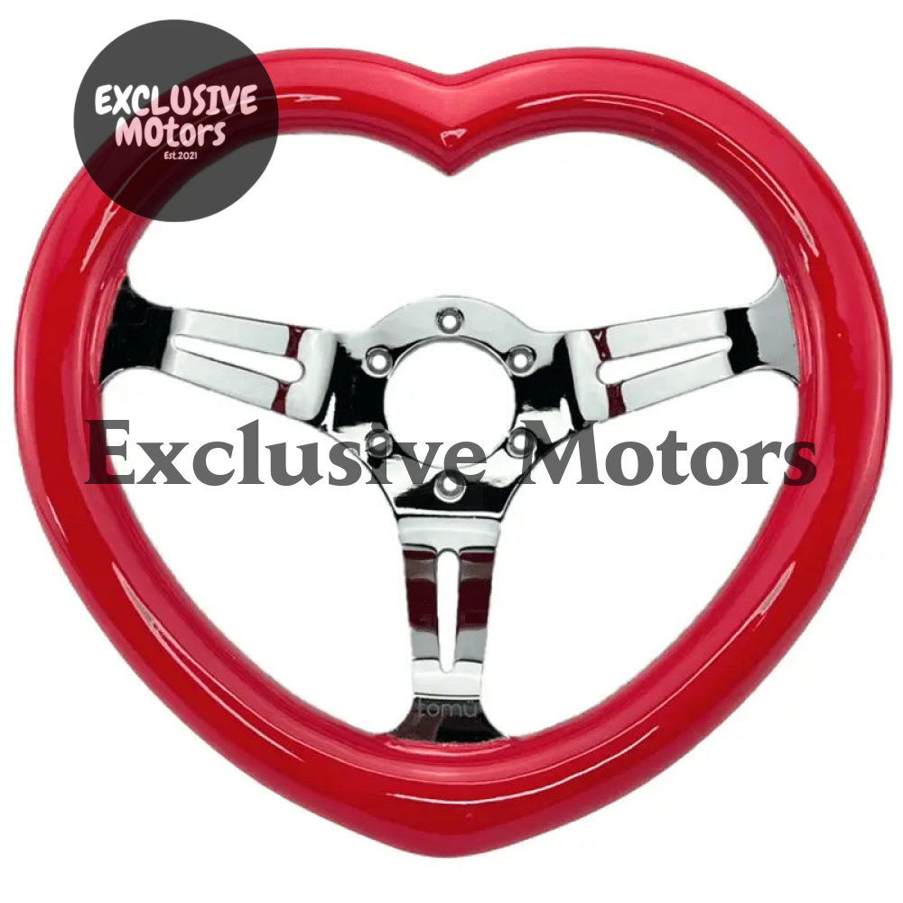 13" (330mm) Medium Heart Dish Red Heart (wood)