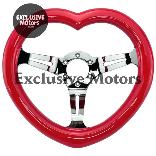 13" (330mm) Medium Heart Dish Red Heart (wood)